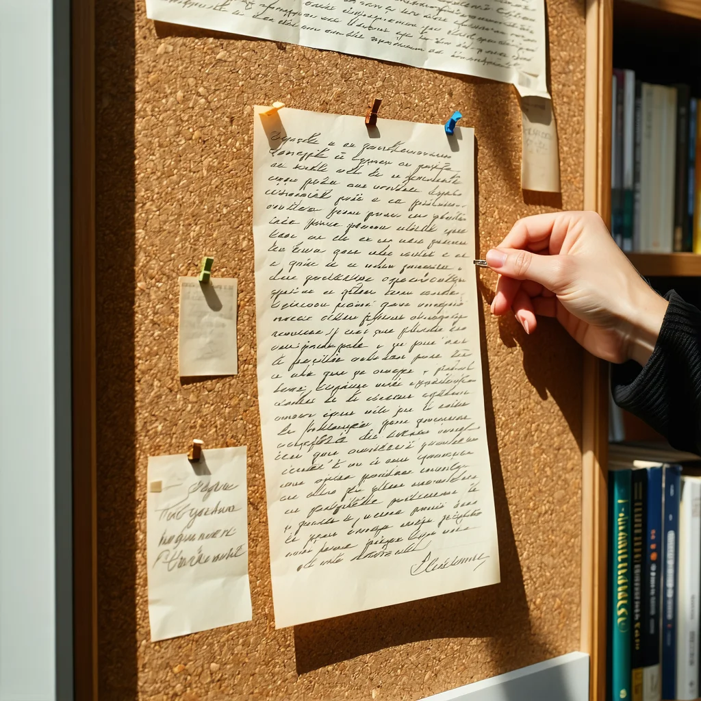 A Stanstead Resident Pins a Note to Richford's Border Corkboard