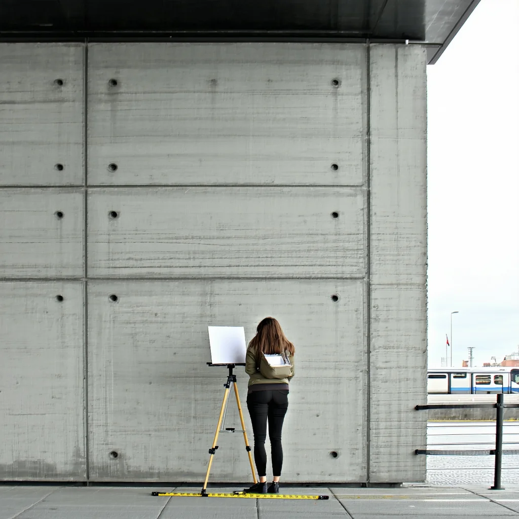 Montréal Artist Visits Burlington to Take Measure of 'Les Marées' Wall