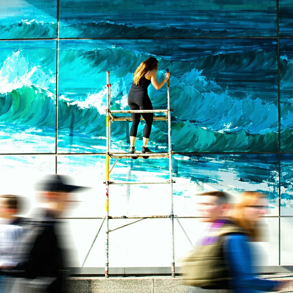 'Les Marées' Receives Its First Colour at Burlington Transit Hub