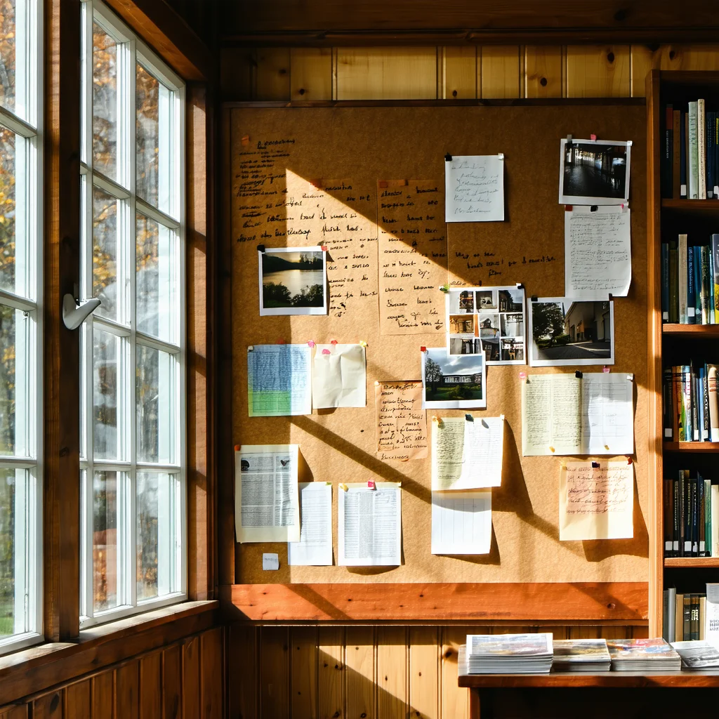 Richford Library's New Corkboards Are Up — and the Community Notes Came With Them